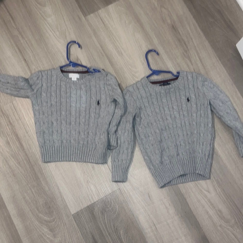 Boys Ralph Lauren grey wool sweaters
